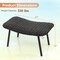 Costway Set of 2 Patio Rattan Ottoman with Padded Quick Dry Foam & Heavy-Duty Metal Legs